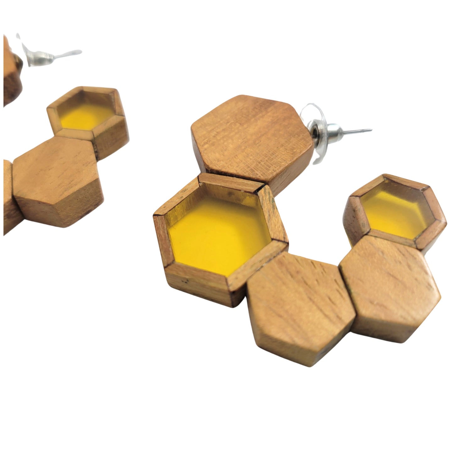 Honeycomb Hoops Earrings