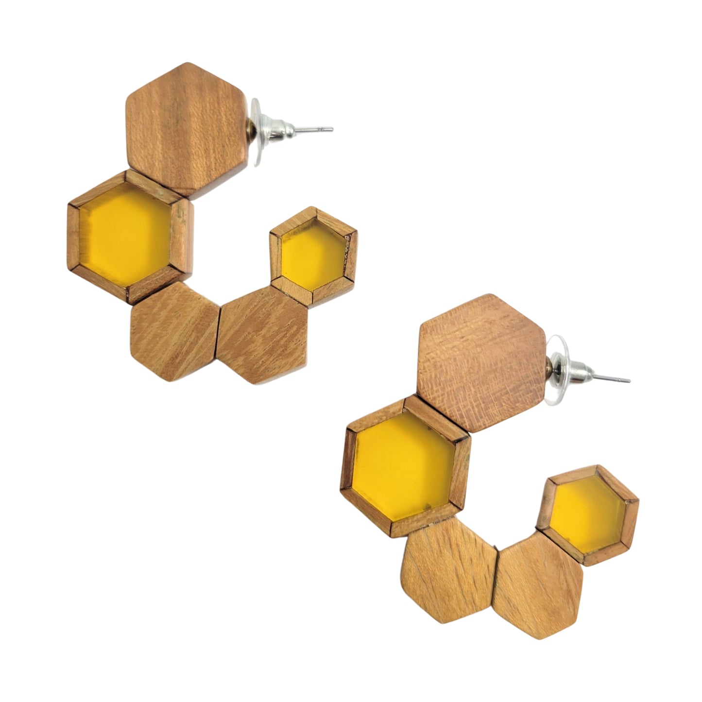 Honeycomb Hoops Earrings