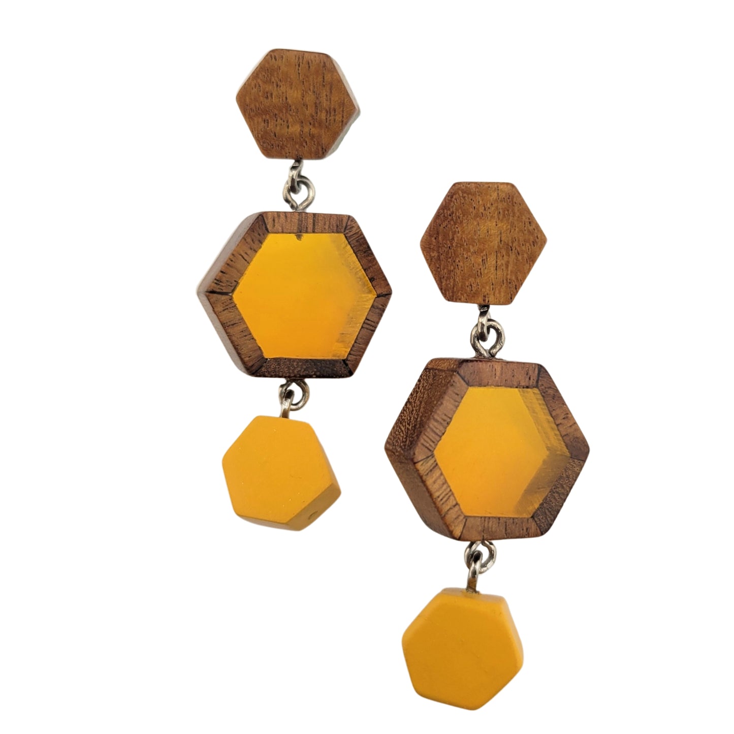 Honeycomb Dangling Earrings
