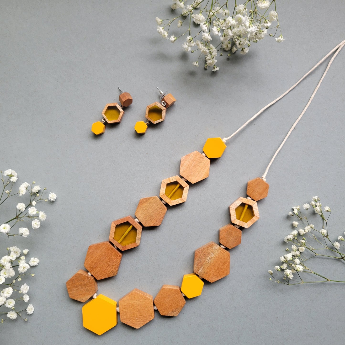Honeycomb Long Necklace