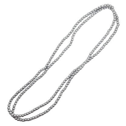 Long Essentials- Metallic Round Beaded Necklace