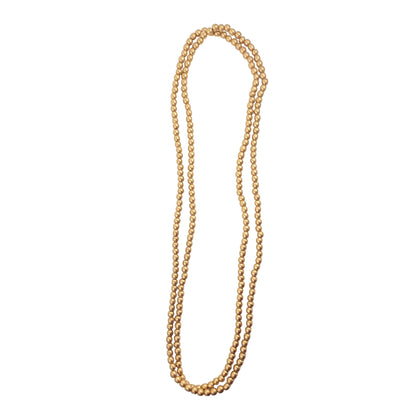 Long Essentials- Metallic Round Beaded Necklace