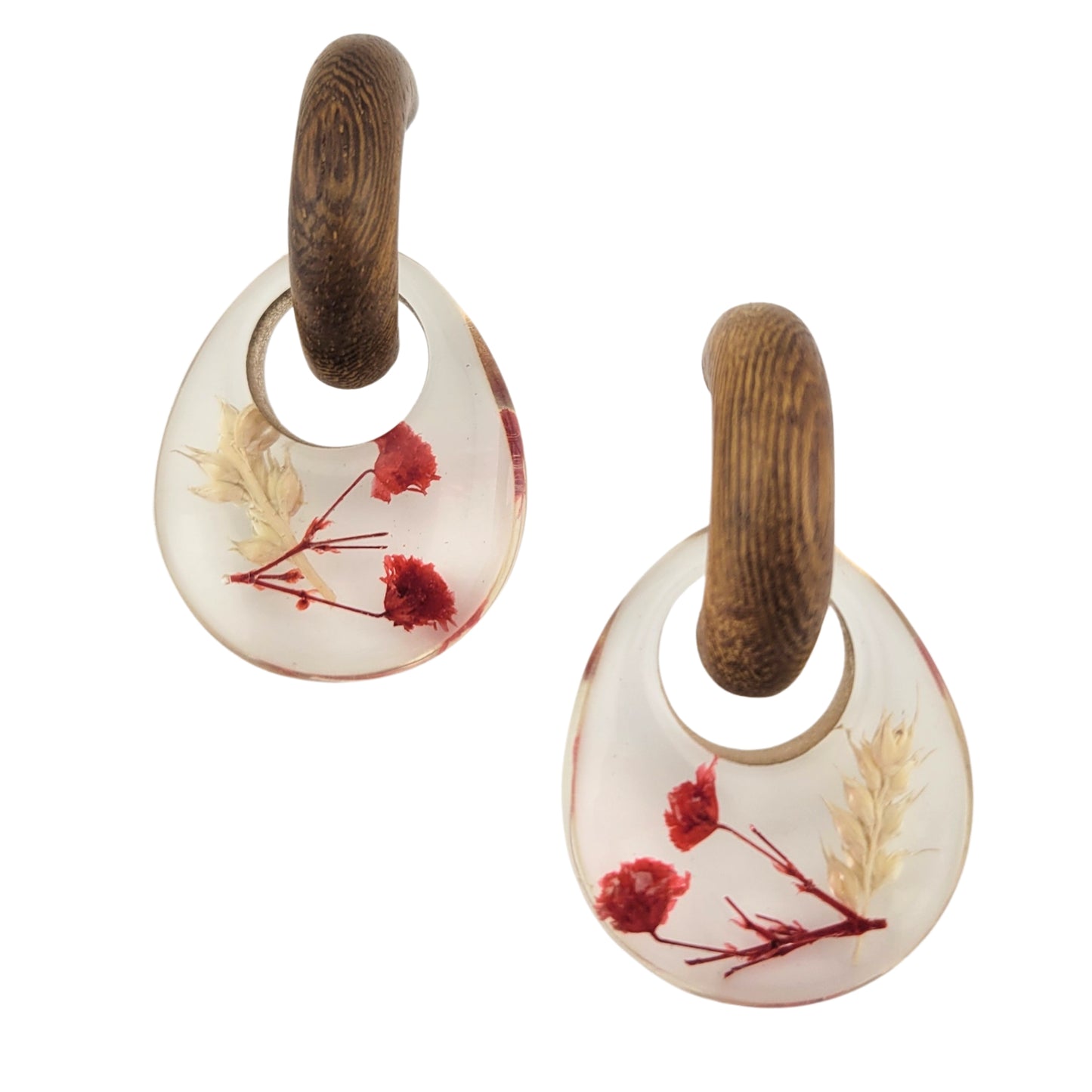 Mini Flowers Oval Drop Earrings
