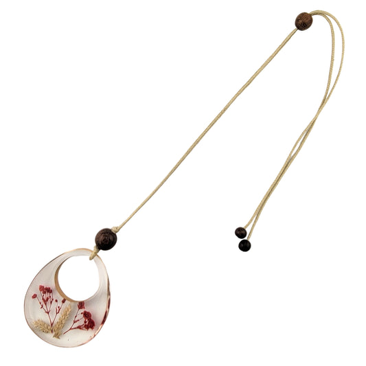 Mini Flowers Oval Drop Pendant